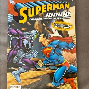 Superman Jumbo Coloring and Activity Book by Bendon - Blue and Red
